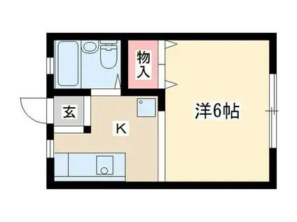 ムーンハイム渋谷(1K/1階)の間取り写真