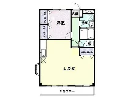 SAPHY(1LDK/3階)の間取り写真