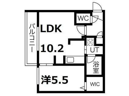 ステージア白石中央(1LDK/3階)の間取り写真