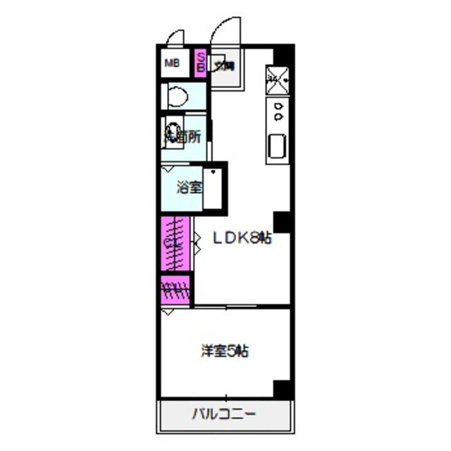 ロイヤルハイム八芳園(1LDK/3階)の間取り写真