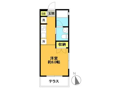 FARE北沢(ワンルーム/1階)の間取り写真