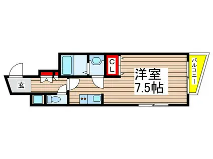 コート八千代台(ワンルーム/4階)の間取り写真