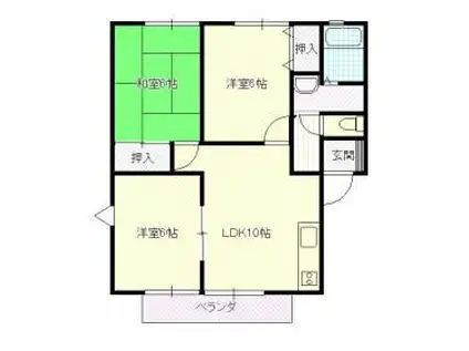 サンガーデンリヴェール(3LDK/1階)の間取り写真