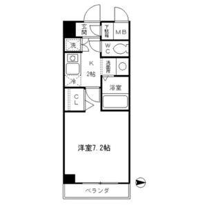 DORF JUBAN(1K/5階)の間取り写真