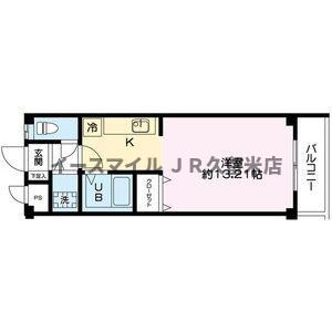 プレアール東合川(ワンルーム/3階)の間取り写真