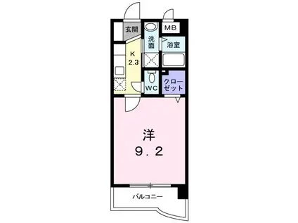 レジデンス竹末(1K/1階)の間取り写真