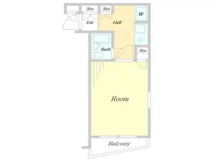 セザール清瀬中央公園(1K/4階)の間取り写真