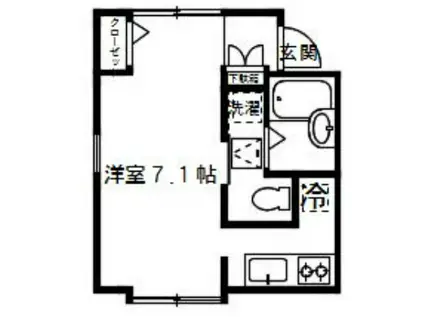 BLESS1010(ワンルーム/2階)の間取り写真
