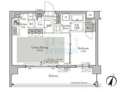 パークキューブ西ヶ原ステージ(1LDK/3階)の間取り写真