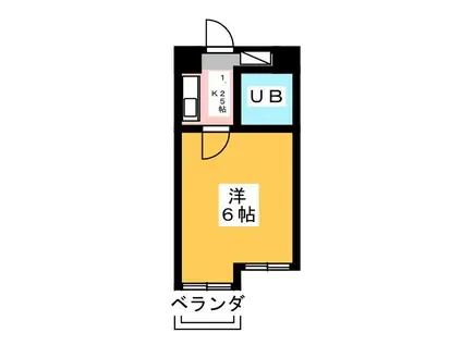 カーサ奈須野(1K/3階)の間取り写真