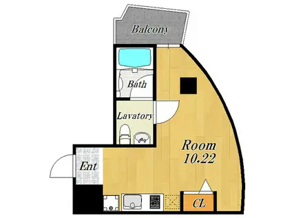 パークフロント北梅田(ワンルーム/7階)の間取り写真