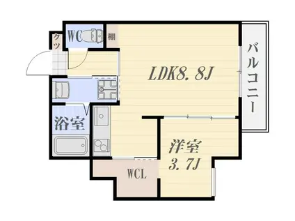 BLD.KIHARA.NO5(1LDK/4階)の間取り写真