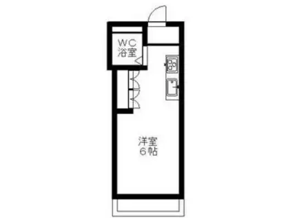 タイタンビル(ワンルーム/2階)の間取り写真