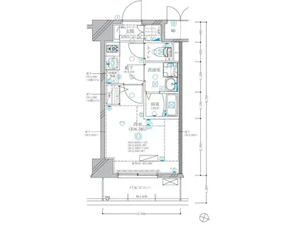 ディアレイシャス東別院IV(1K/4階)の間取り写真