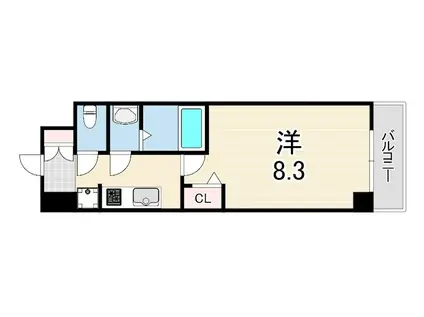 ファーストフィオーレ東灘(1K/7階)の間取り写真