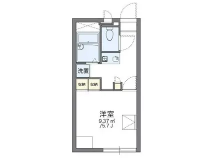 レオパレスリブェール(1K/2階)の間取り写真