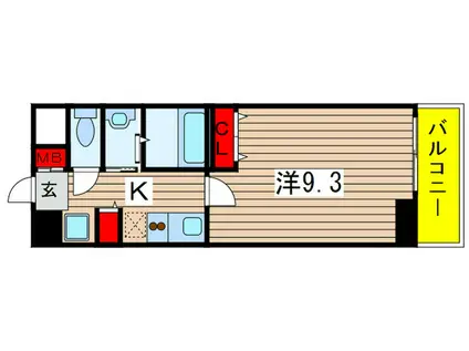 千葉ポートイースト(1K/4階)の間取り写真