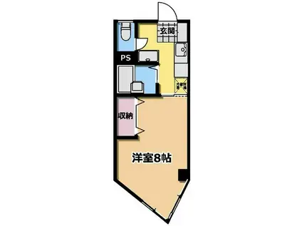 柏木ハイツ(1K/1階)の間取り写真