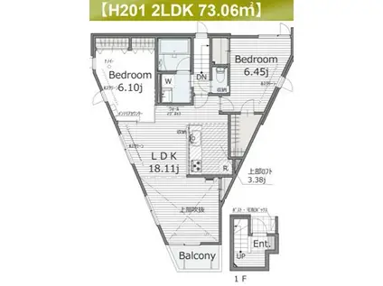 ドギーハウスG(2LDK/1階)の間取り写真