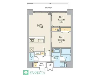 S-RESIDENCE曳舟BERENZA(2LDK/7階)の間取り写真