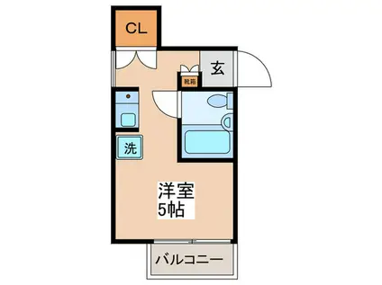 パステル青戸(ワンルーム/2階)の間取り写真