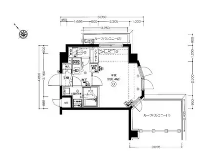 フェニックス練馬桜台(1K/6階)の間取り写真