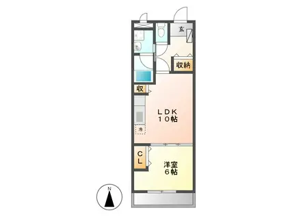 レジデンス高道(1LDK/5階)の間取り写真