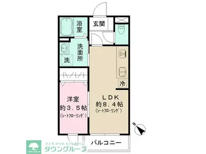 セレナモンド(1LDK/2階)の間取り写真