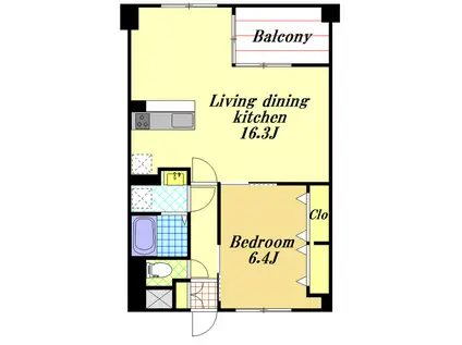 アドライズ舞浜(1LDK/4階)の間取り写真