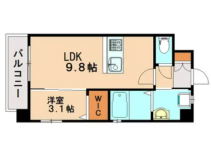 LIFEFIELD春日公園前(1LDK/4階)の間取り写真