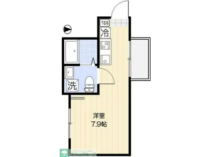 グロリア小岩(ワンルーム/3階)の間取り写真