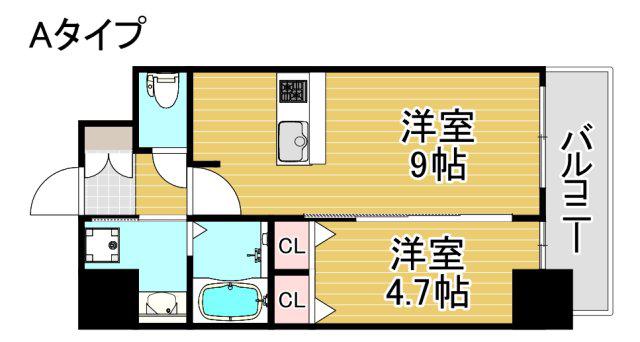 GM KOHAMA(1LDK/3階)の間取り写真