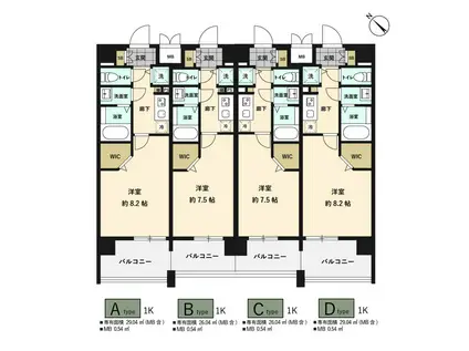 MIRAGEPALACE LOTUS LIFE(1K/3階)の間取り写真