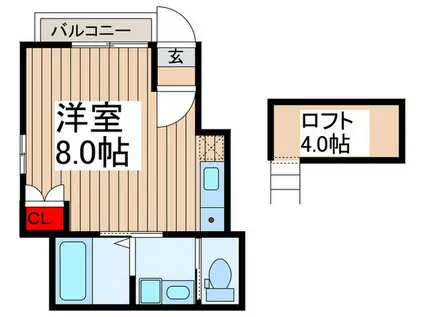 コンフォートハウス(ワンルーム/1階)の間取り写真