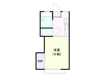 ジュネス28 A棟(1K/2階)の間取り写真