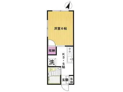 中十条1丁目(1K/2階)の間取り写真