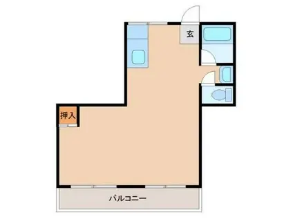 BLOCKASAHI(ワンルーム/2階)の間取り写真