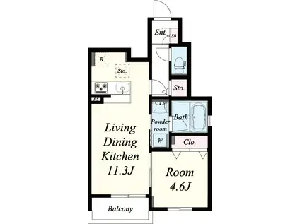 KIITOS(1LDK/1階)の間取り写真