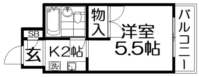 水野ビル(1K/3階)の間取り写真