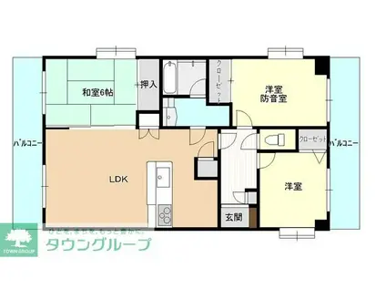 ダイアパレス西所沢(3LDK/5階)の間取り写真