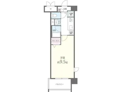 メゾンクレールIII(1K/6階)の間取り写真