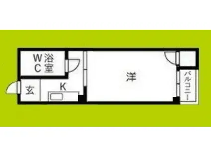エルパラッツォ玉出(1K/3階)の間取り写真