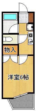 パークヒル L棟(1K/3階)の間取り写真
