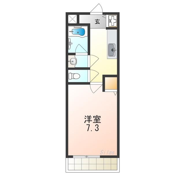 メイコーパレス(1K/1階)の間取り写真