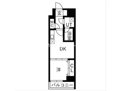 OAKLANCE 森下II(1DK/6階)の間取り写真