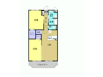 アウラス立石B棟(2LDK/3階)の間取り写真