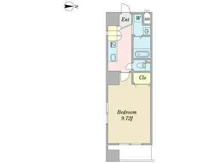 プロシード千代田(1K/6階)の間取り写真