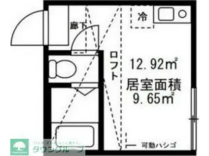 アヴェイロの杜(ワンルーム/1階)の間取り写真