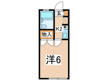 ドリームハイツ三ツ沢I(1K/1階)の間取り写真