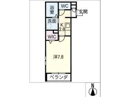 メゾン・リュミエール(1K/4階)の間取り写真